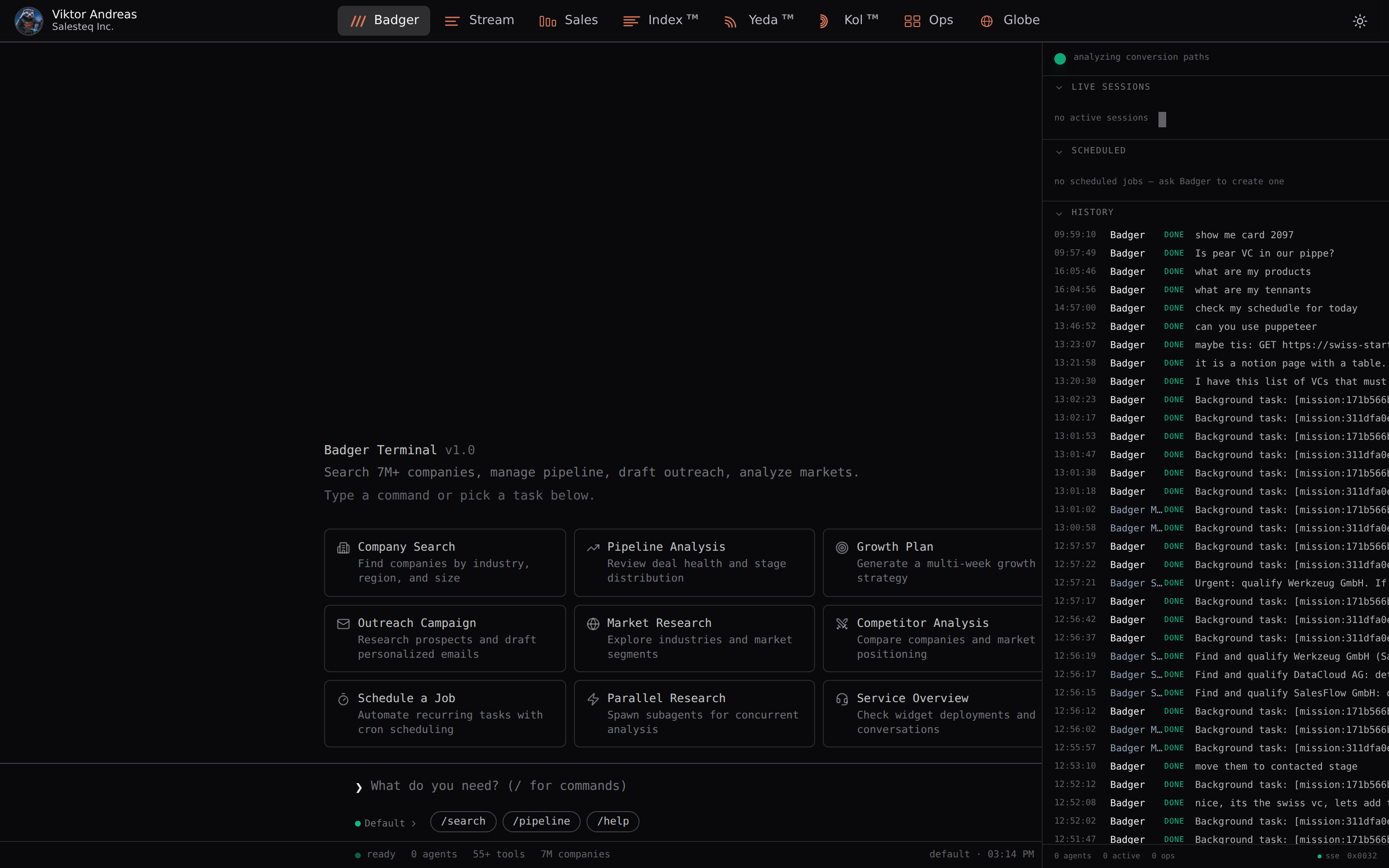 Badger  - AI Command Center